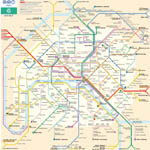 Paris metro map with airports