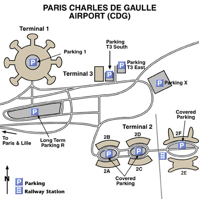 Paris Roissy airport terminals